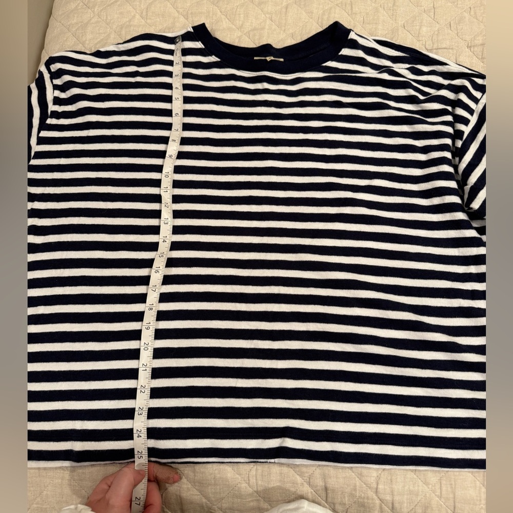 Madewell Navy and White Striped Top - Picture 5 of 5